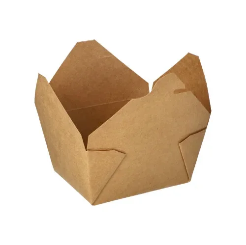 Kartonnen lunchboxen “pure” 750 ml 6,4 cm x 9 cm x 11,3 cm bruin