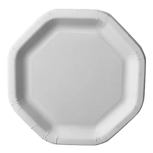 Borden, karton “pure” achthoekig 23,5 cm x 23,5 cm wit