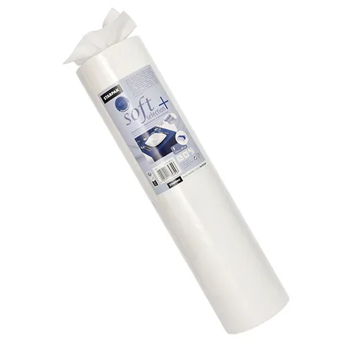 Tafellopers, stofkarakter, nonwoven “soft selection plus” 24 m x 40 cm wit