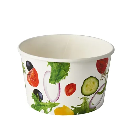 Saladeschalen, Karton “To Go” 600 ml Ø 12,5 cm x 7,5 cm Salad