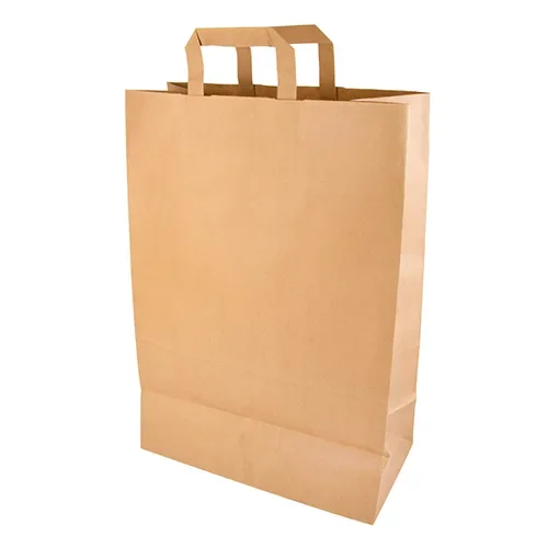 Draagtassen, papier 44 cm x 32 cm x 17 cm bruin met handvaten