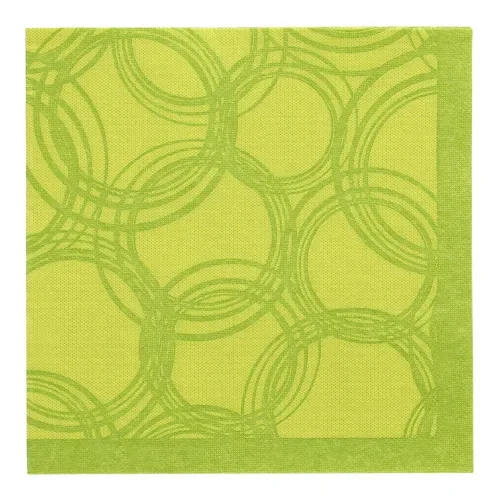 Servetten Royal Collection 1/4 vouw 40 cm x 40 cm lime Bubbles