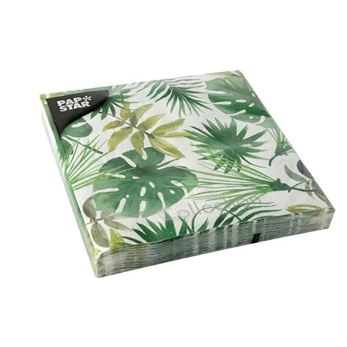 Servetten 3-laags 1/4 vouw 33 cm x 33 cm Monstera