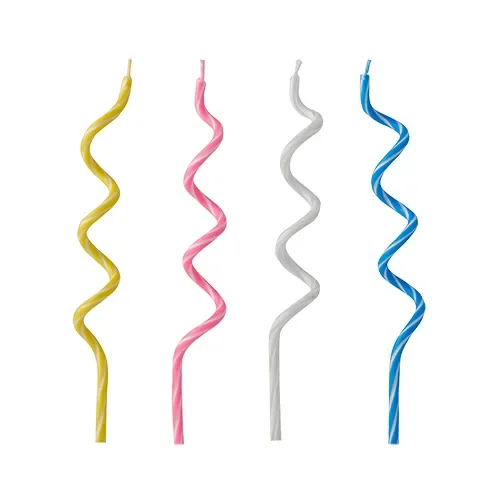 Verjaardagskaarsjes 12,5 cm assorti kleuren Spirale