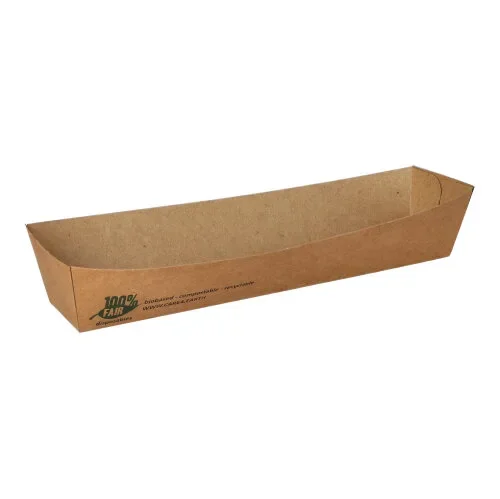 Snackbakje, karton “pure” 3 cm x 3,3 cm x 18,5 cm bruin “100% Fair”