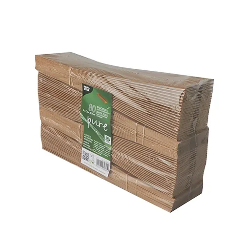 Snackbakje, karton “pure” 3 cm x 7,3 cm x 28,5 cm bruin “100% Fair”