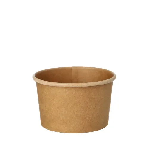 Soepkommen, karton rond 230 ml Ø 9,8 cm x 6 cm bruin