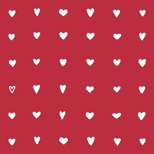 Servetten 3-laags 1/4 vouw 33 cm x 33 cm Hearts