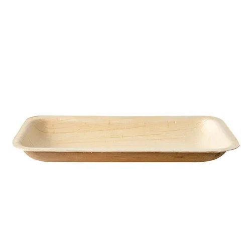 Dienbladen, Palmblad “pure” hoekig 24 cm x 16,5 cm x 2 cm