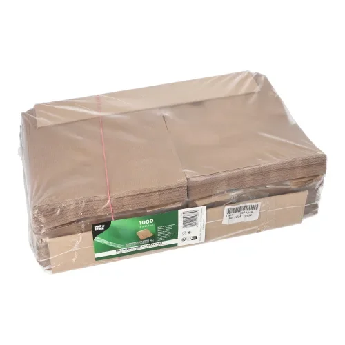 Broodzakken met PLA venster pure 18 cm x 21,5 cm bruin