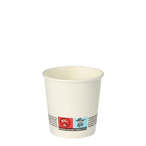 Drinkbekers, Karton 0,1 l Ø 6 cm x 6 cm wit