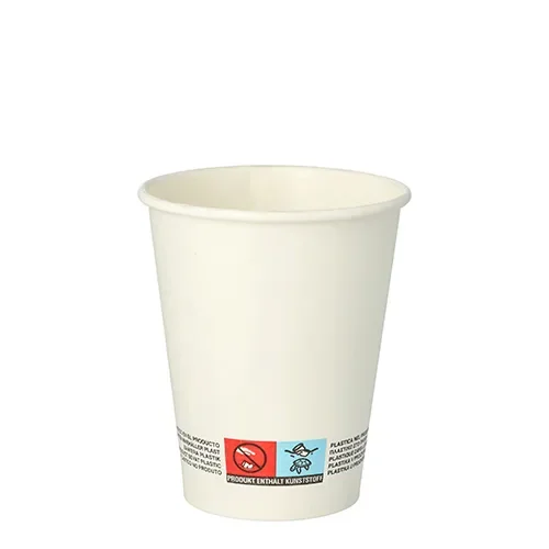 Drinkbekers, Karton 0,2 l Ø 8 cm x 9,2 cm wit