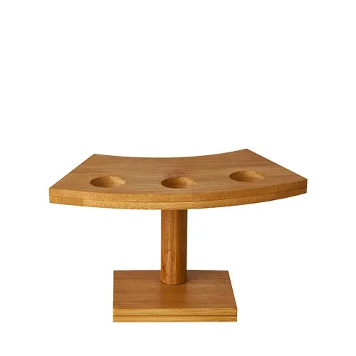 Plateau, bamboe “pure” 9 cm x 16 cm x 7,6 cm voor 3 amuse cones