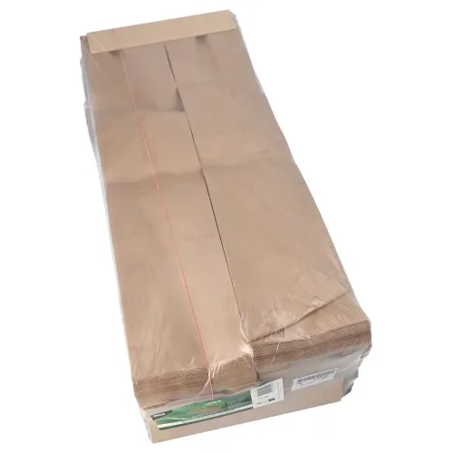 Broodzakken met PLA venster “pure” 58 cm x 12 cm x 5 cm bruin