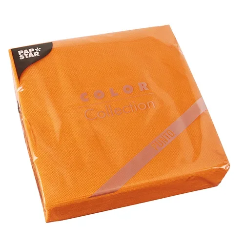 Servetten, 2-laags Punto 1/4 vouw 38 cm x 38 cm nectarine micro reliëf