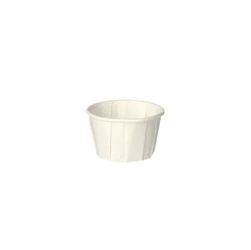 Dressingschaaltjes, papier “pure” rond 60 ml Ø 5,4 cm x 3,6 cm wit
