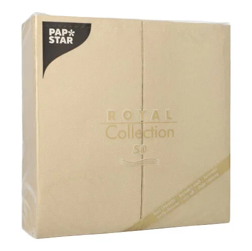Servetten “Royal Collection” 1/8 vouw 40 cm x 40 cm zand