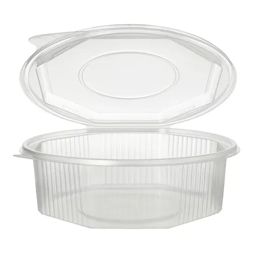 Verpakkingsbekers met deksel, PP achthoekig 1,5 l 5,9 cm x 18 cm x 18 cm transparant
