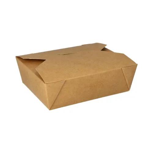Kartonnen lunchboxen “pure” 1000 ml 5,5 cm x 13,5 cm x 16,8 cm bruin