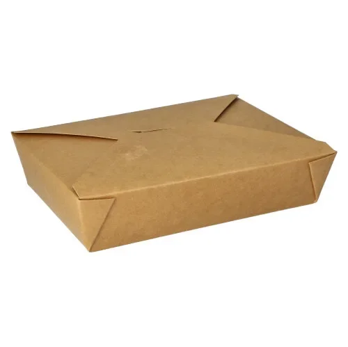 Kartonnen lunchboxen “pure” 1500 ml 4,8 cm x 14 cm x 19,7 cm bruin