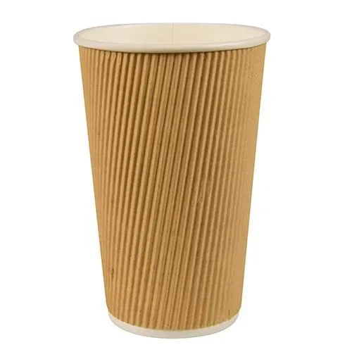 Drinkbekers, Karton 0,4 l Ø 9 cm x 13,7 cm Ripple Wall
