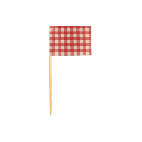Decoprikkers 8 cm rood “Vichy Karo”