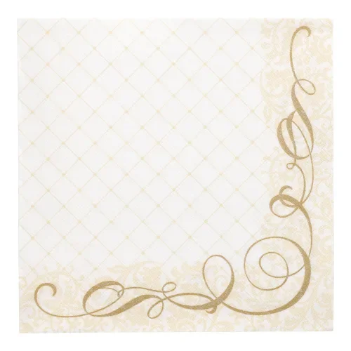 Servetten “Royal Collection” 1/4 vouw 40 cm x 40 cm goud Megan