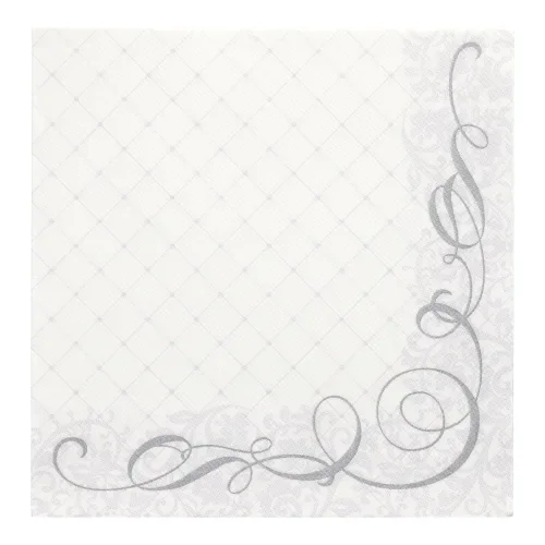 Servetten “Royal Collection” 1/4 vouw 40 cm x 40 cm zilver Megan