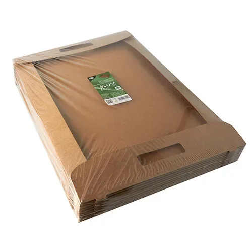 Draagtray, karton “pure” 4,5 cm x 54,4 cm x 36,6 cm bruin “100% Fair”