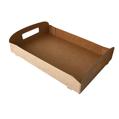 Draagtray, karton “pure” 4,5 cm x 35 cm x 24 cm bruin “100% Fair”