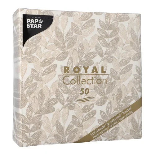 Servetten “Royal Collection” 1/4 vouw 40 cm x 40 cm zand Nature