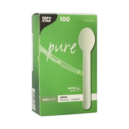Lepels, papier “pure” 15,5 cm wit