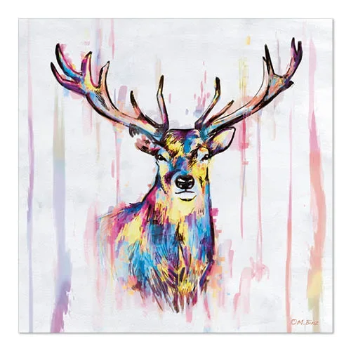 Servetten 3-laags 1/4 vouw 33 cm x 33 cm “Colourful Deer”