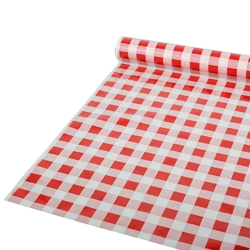 Tafelkleed, plastic 50 m x 80 cm rood Karo