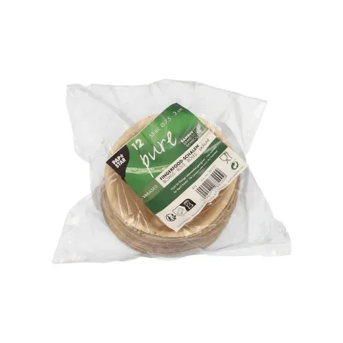 Fingerfood - Schaaltjes, bamboe “pure” rond 55 ml Ø 7,5 cm x 3 cm