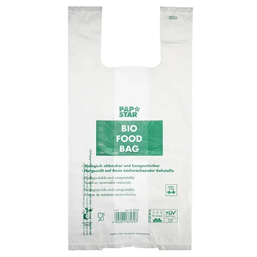 Hemddraagtassen, biologisch afbreekbare folie 55 cm x 28 cm x 20 cm transparant knoopzak op r