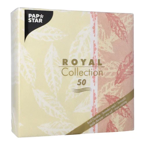 Servetten Royal Collection 1/4 vouw 40 cm x 40 cm rood Autumn
