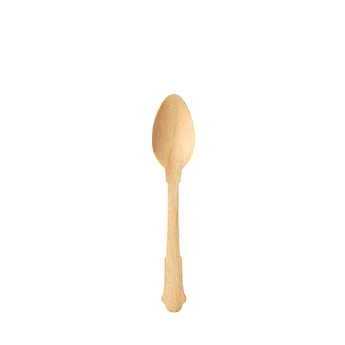 Koffielepels, hout “pure” 12 cm natuur Vintage