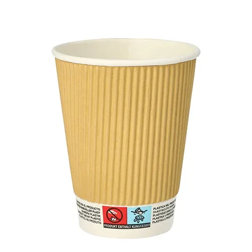 Drinkbekers, Karton 0,3 l Ø 9 cm x 11 cm Ripple Wall