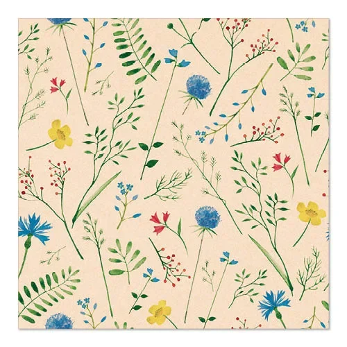 Servetten 3-laags 1/4 vouw 33 cm x 33 cm natuur Sommaräng gemaakt van gerecycled papier