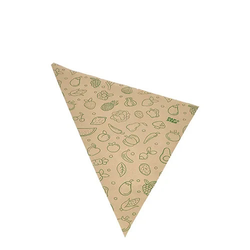 Puntzakken, Kraft papier 44 cm x 31 cm x 31 cm bruin “Fruits & Vegs” vulinhoud 750 g