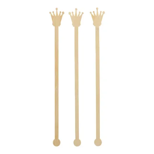 Roerstaafjes gemaakt, bamboe “pure” 20 cm Crown