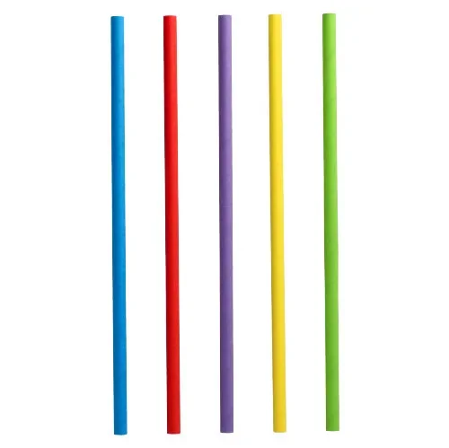 Shake rietjes, papier Ø 8 mm x 25 cm assorti kleuren