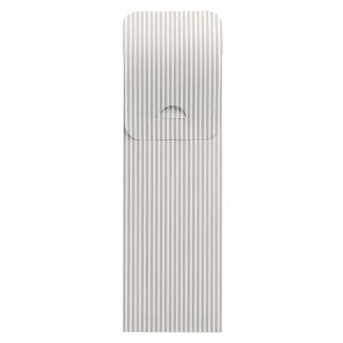 Bestekzakjes 23,5 cm x 7,3 cm wit Lines inclusief wit servet 40 x 40 cm 2-laags