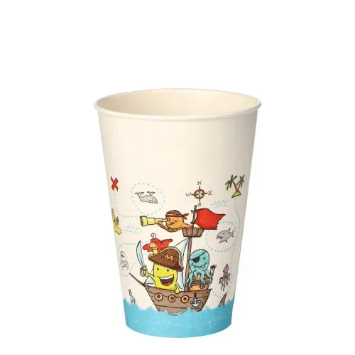 Drinkbekers, Karton 0,2 l Ø 7 cm x 9,7 cm Pirate Crew
