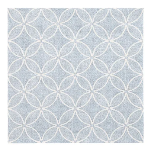 Servetten “Royal Collection” 1/4 vouw 40 cm x 40 cm arctisch blauw “Circle Flowers”