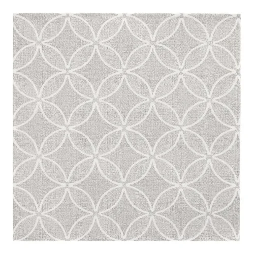 Servetten Royal Collection 1/4 vouw 40 cm x 40 cm grijs “Circle Flowers”