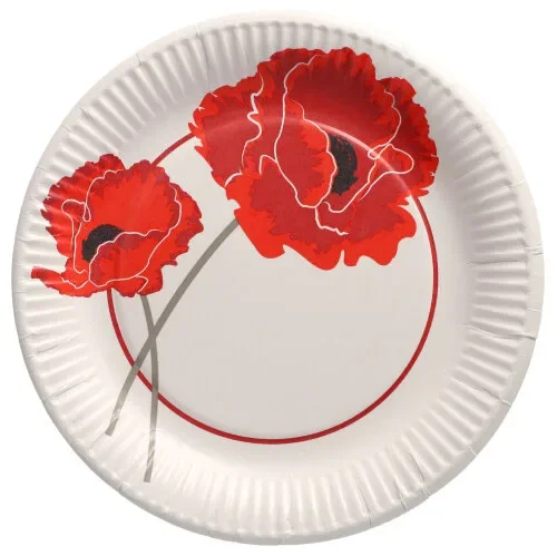 Borden, karton rond Ø 23 cm Poppy