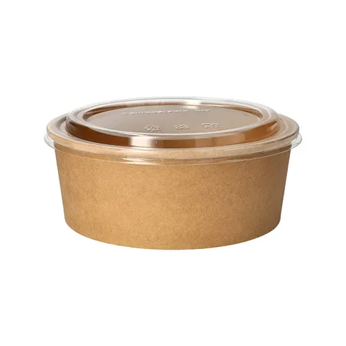 Saladeschalen, Karton rond 1300 ml Ø 18,4 cm x 7 cm bruin