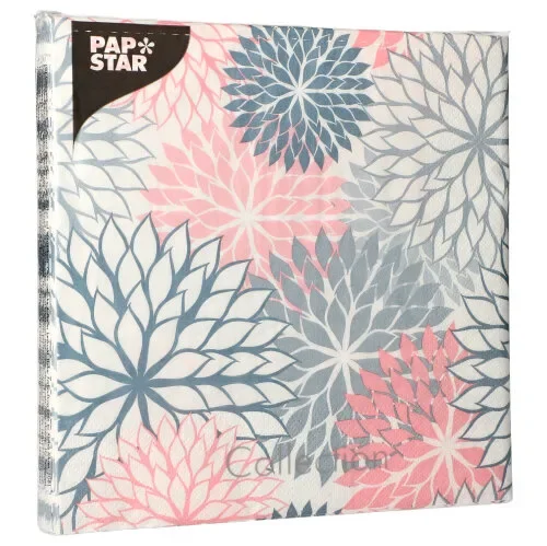 Servetten 3-laags 1/4 vouw 40 cm x 40 cm grijs Floralies